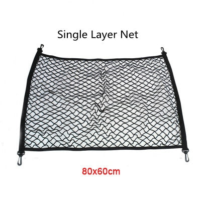 Car Trunk Cargo Net Organizer Auto Elastic Mesh Fixed Cover Travel Sundries Storage Bag Interior Accessories