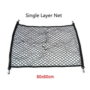 Car Trunk Cargo Net Organizer Auto Elastic Mesh Fixed Cover Travel Sundries Storage Bag Interior Accessories