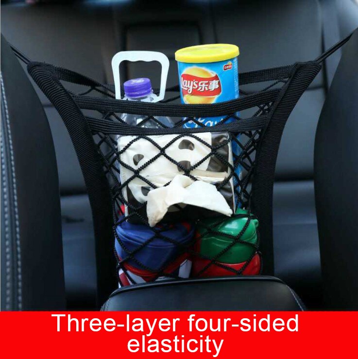 Car Trunk Cargo Net Organizer Auto Elastic Mesh Fixed Cover Travel Sundries Storage Bag Interior Accessories