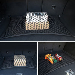 Car Trunk Cargo Net Organizer Auto Elastic Mesh Fixed Cover Travel Sundries Storage Bag Interior Accessories