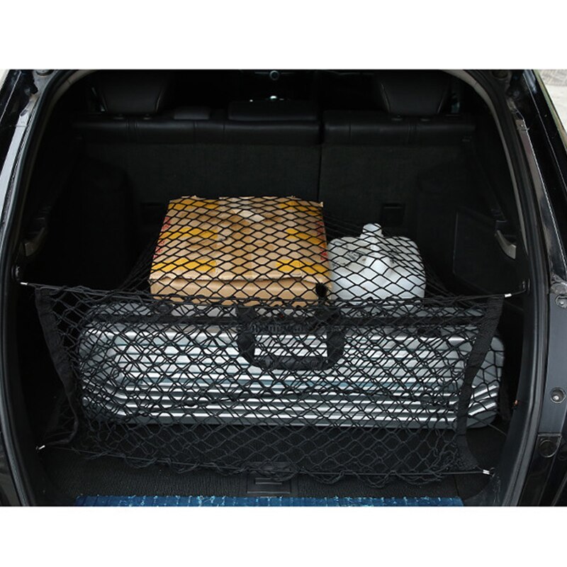 Car Trunk Cargo Net Organizer Auto Elastic Mesh Fixed Cover Travel Sundries Storage Bag Interior Accessories