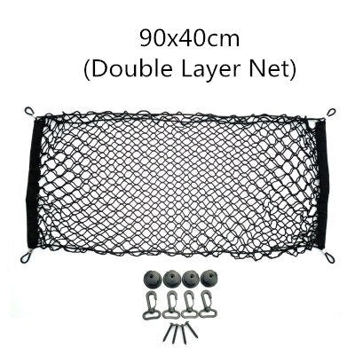 Car Trunk Cargo Net Organizer Auto Elastic Mesh Fixed Cover Travel Sundries Storage Bag Interior Accessories