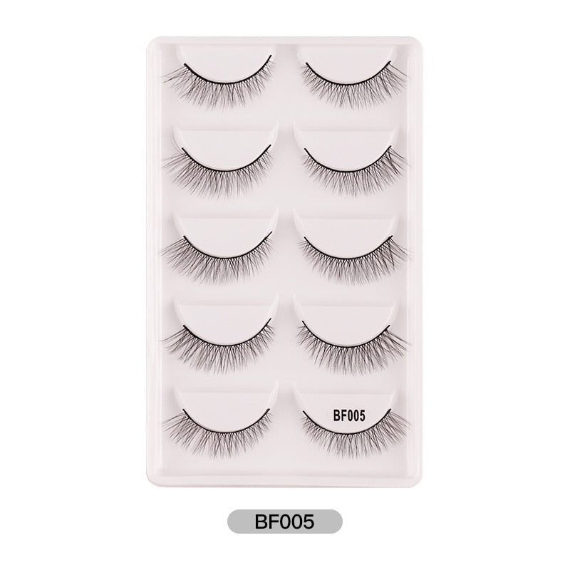 Eye makeup accessories 5 pairs set Cos cross false eyelashes Lash Extension 3D bunch Japanese Fairy Little Devil Cosplay 5 Pairs