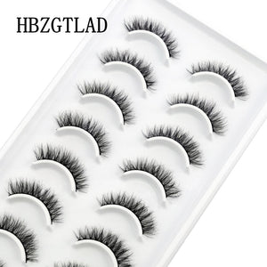 10 Pairs 3D Mink False Eyelashes Natural/Thick Eye Lashes  Fluffy Makeup Russian eyelahses Beauty Extension Reusable eyelashes