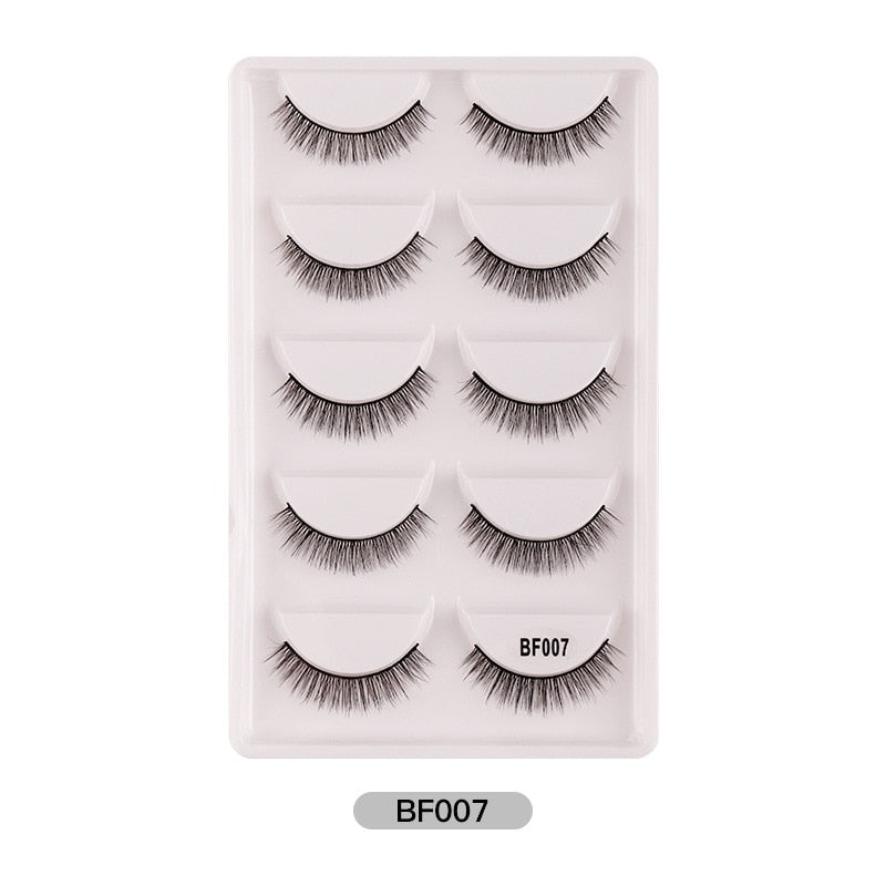 Eye makeup accessories 5 pairs set Cos cross false eyelashes Lash Extension 3D bunch Japanese Fairy Little Devil Cosplay 5 Pairs