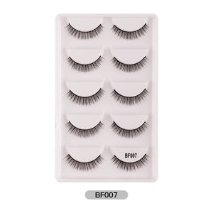 Eye makeup accessories 5 pairs set Cos cross false eyelashes Lash Extension 3D bunch Japanese Fairy Little Devil Cosplay 5 Pairs