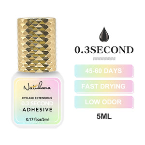 NATUHANA 5ml 1 Second Fast Drying Strong False Eye Lash Extension Glue Adhesive Retention 5-7 Weeks Low Smell Mink Eyelash Glue