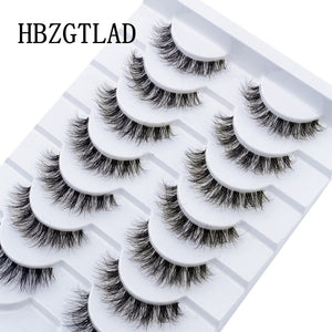 New 10pairs Mink Eyelashes Clear Band Eye Lashes Crisscross Transparent Band False Eyelashes Handmade Dramatic Lashes Upper Lash