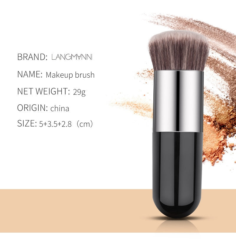 1pcs New Chubby Pier Foundation Brush Flat Cream Makeup Brushes Professional Cosmetic Make-up Brush