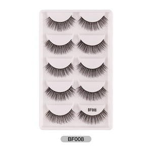 Eye makeup accessories 5 pairs set Cos cross false eyelashes Lash Extension 3D bunch Japanese Fairy Little Devil Cosplay 5 Pairs