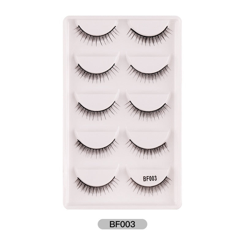 Eye makeup accessories 5 pairs set Cos cross false eyelashes Lash Extension 3D bunch Japanese Fairy Little Devil Cosplay 5 Pairs