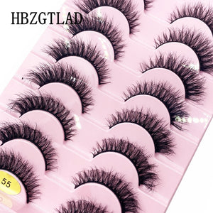 10 Pairs 3D Mink False Eyelashes Natural/Thick Eye Lashes  Fluffy Makeup Russian eyelahses Beauty Extension Reusable eyelashes