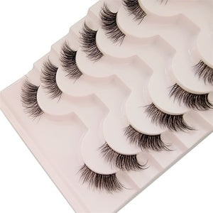 New 10pairs Mink Eyelashes Clear Band Eye Lashes Crisscross Transparent Band False Eyelashes Handmade Dramatic Lashes Upper Lash