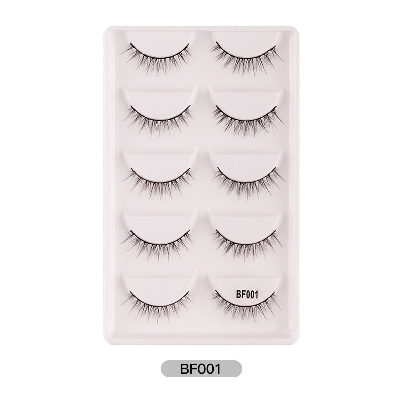 Eye makeup accessories 5 pairs set Cos cross false eyelashes Lash Extension 3D bunch Japanese Fairy Little Devil Cosplay 5 Pairs