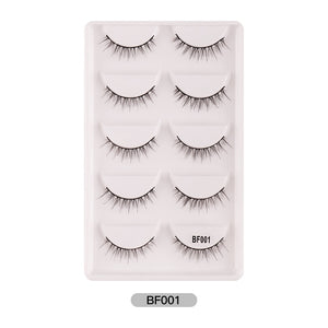 Eye makeup accessories 5 pairs set Cos cross false eyelashes Lash Extension 3D bunch Japanese Fairy Little Devil Cosplay 5 Pairs