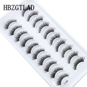 New 10pairs Mink Eyelashes Clear Band Eye Lashes Crisscross Transparent Band False Eyelashes Handmade Dramatic Lashes Upper Lash