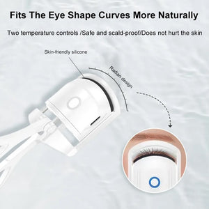 Eyelash Curler Portable Electric Heated Comb Eye Lash Perm Long Lasting Eyelashes Curls Thermal Eyelash Curler Makeup Tools