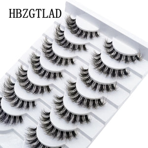 New 10pairs Mink Eyelashes Clear Band Eye Lashes Crisscross Transparent Band False Eyelashes Handmade Dramatic Lashes Upper Lash