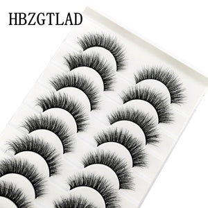 10 Pairs 3D Mink False Eyelashes Natural/Thick Eye Lashes  Fluffy Makeup Russian eyelahses Beauty Extension Reusable eyelashes