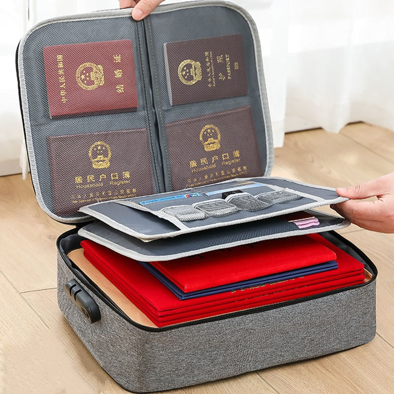 Document Storage Bag Organizer Desk Stationery Women Travel Files Card Folder Holder Tool Case Handbag Home Office Accessories