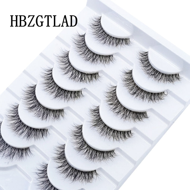 New 10pairs Mink Eyelashes Clear Band Eye Lashes Crisscross Transparent Band False Eyelashes Handmade Dramatic Lashes Upper Lash