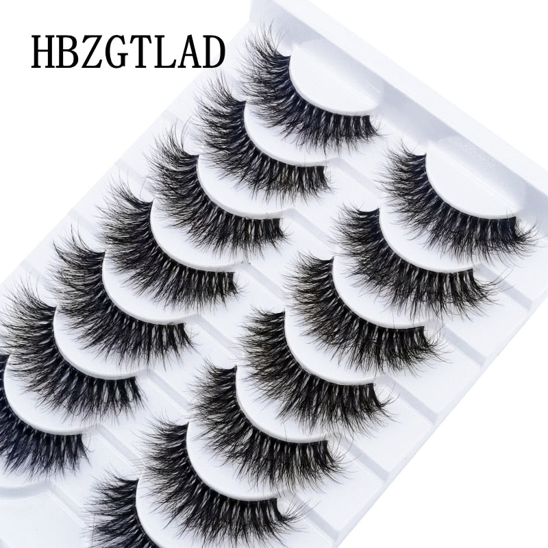 New 10pairs Mink Eyelashes Clear Band Eye Lashes Crisscross Transparent Band False Eyelashes Handmade Dramatic Lashes Upper Lash