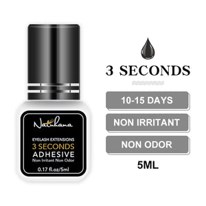 NATUHANA 5ml 1 Second Fast Drying Strong False Eye Lash Extension Glue Adhesive Retention 5-7 Weeks Low Smell Mink Eyelash Glue