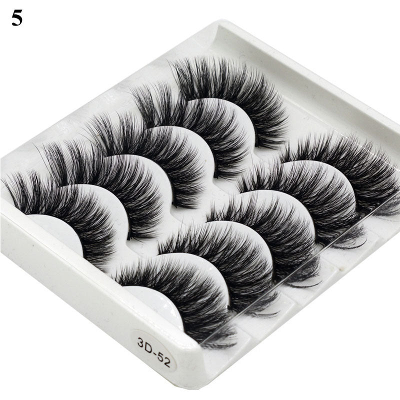 Eye makeup accessories 5 pairs set Cos cross false eyelashes Lash Extension 3D bunch Japanese Fairy Little Devil Cosplay 5 Pairs