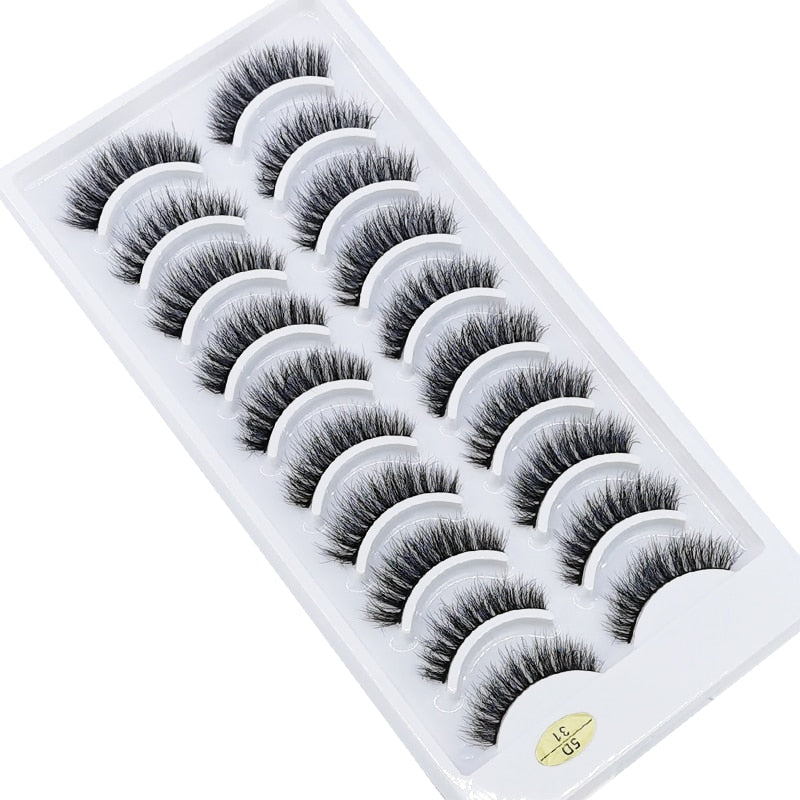 10 Pairs 3D Mink False Eyelashes Natural/Thick Eye Lashes  Fluffy Makeup Russian eyelahses Beauty Extension Reusable eyelashes