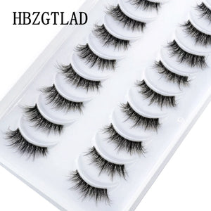 New 10pairs Mink Eyelashes Clear Band Eye Lashes Crisscross Transparent Band False Eyelashes Handmade Dramatic Lashes Upper Lash