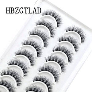 10 Pairs 3D Mink False Eyelashes Natural/Thick Eye Lashes  Fluffy Makeup Russian eyelahses Beauty Extension Reusable eyelashes