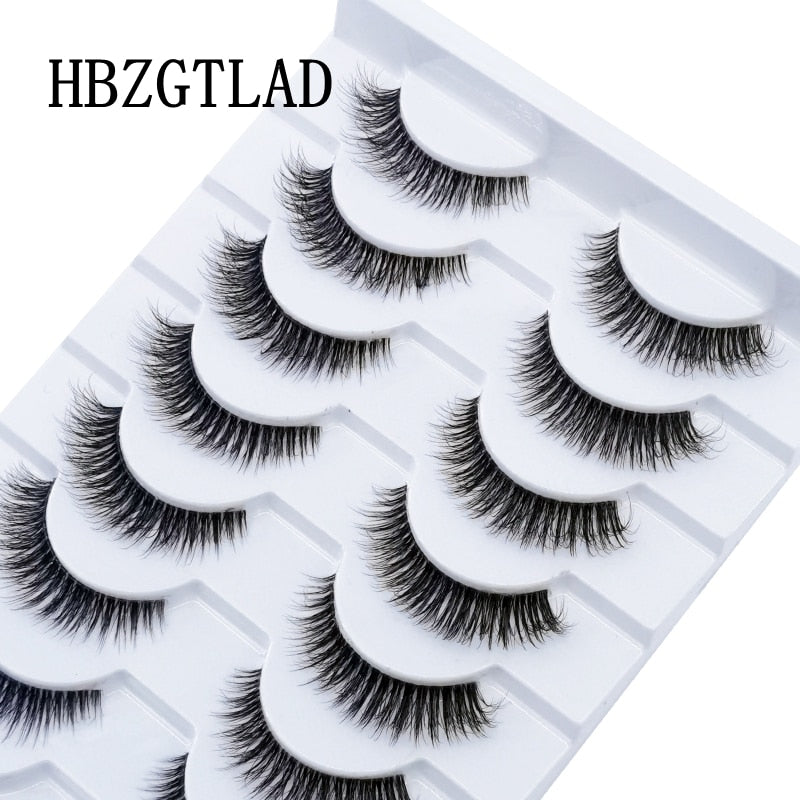 New 10pairs Mink Eyelashes Clear Band Eye Lashes Crisscross Transparent Band False Eyelashes Handmade Dramatic Lashes Upper Lash