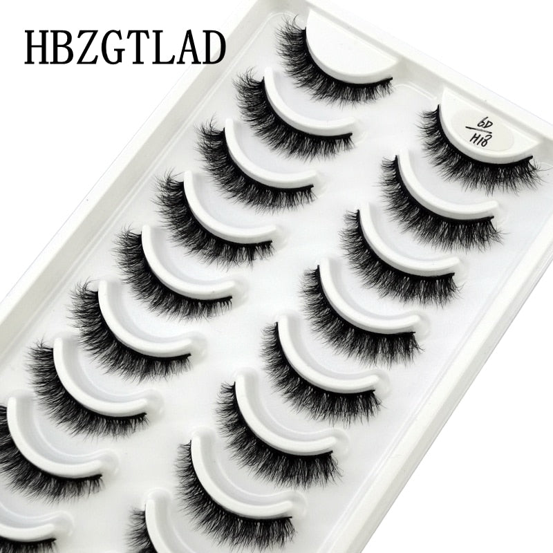 10 Pairs 3D Mink False Eyelashes Natural/Thick Eye Lashes  Fluffy Makeup Russian eyelahses Beauty Extension Reusable eyelashes