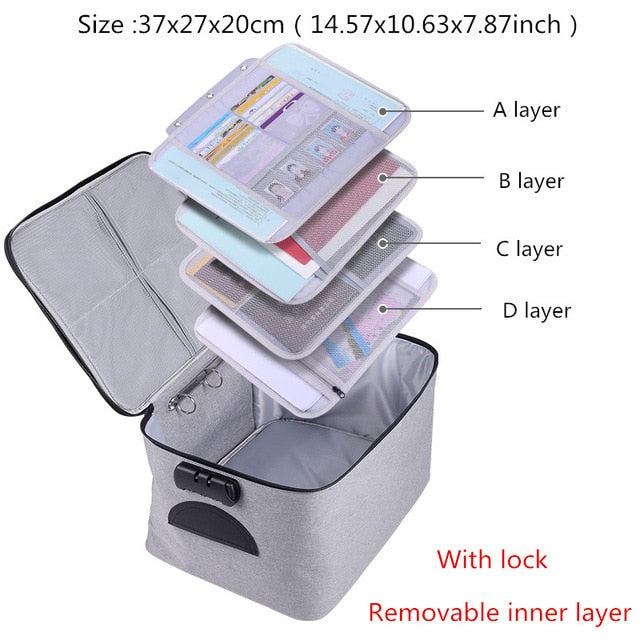 Document Storage Bag Organizer Desk Stationery Women Travel Files Card Folder Holder Tool Case Handbag Home Office Accessories