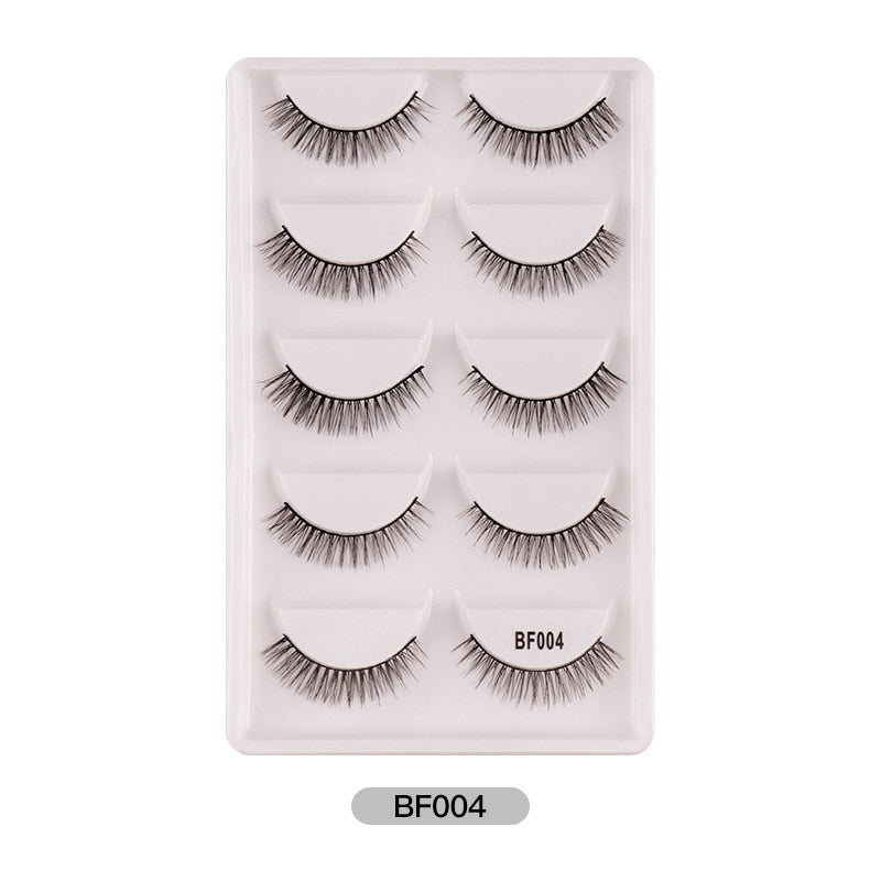 Eye makeup accessories 5 pairs set Cos cross false eyelashes Lash Extension 3D bunch Japanese Fairy Little Devil Cosplay 5 Pairs