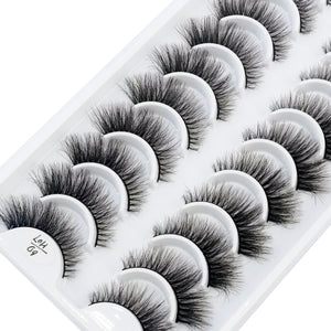 10 Pairs 3D Mink False Eyelashes Natural/Thick Eye Lashes  Fluffy Makeup Russian eyelahses Beauty Extension Reusable eyelashes