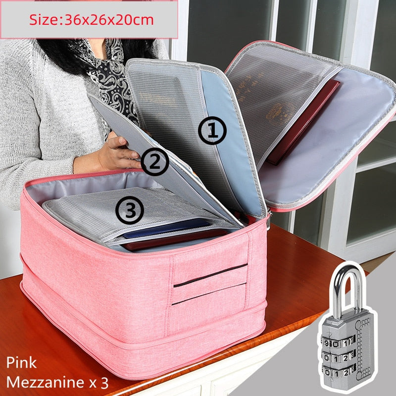 Document Storage Bag Organizer Desk Stationery Women Travel Files Card Folder Holder Tool Case Handbag Home Office Accessories