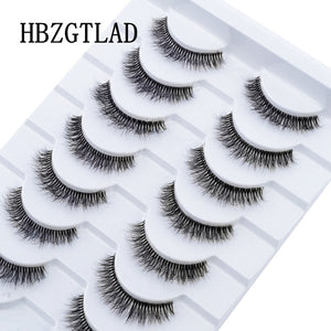 New 10pairs Mink Eyelashes Clear Band Eye Lashes Crisscross Transparent Band False Eyelashes Handmade Dramatic Lashes Upper Lash