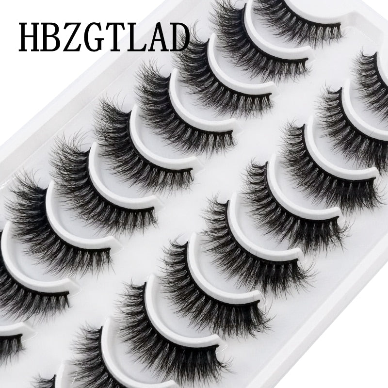 10 Pairs 3D Mink False Eyelashes Natural/Thick Eye Lashes  Fluffy Makeup Russian eyelahses Beauty Extension Reusable eyelashes