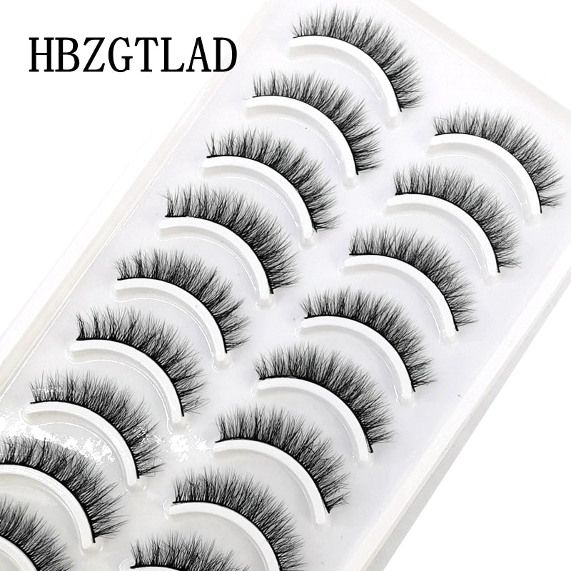 10 Pairs 3D Mink False Eyelashes Natural/Thick Eye Lashes  Fluffy Makeup Russian eyelahses Beauty Extension Reusable eyelashes