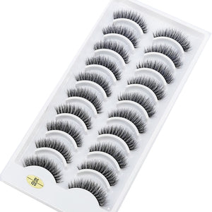 10 Pairs 3D Mink False Eyelashes Natural/Thick Eye Lashes  Fluffy Makeup Russian eyelahses Beauty Extension Reusable eyelashes