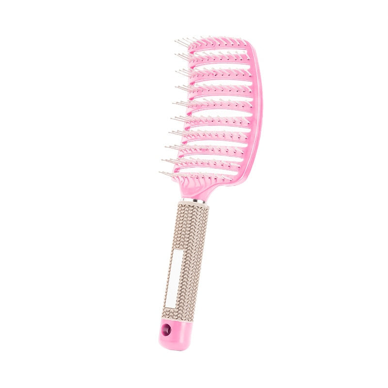 Hair Brush Scalp Massage Comb Hairbrush Bristle&amp;Nylon Women Wet Curly Detangle Hair Brush for Salon Hairdressing Styling Tools