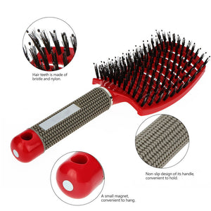 Hair Brush Scalp Massage Comb Hairbrush Bristle&amp;Nylon Women Wet Curly Detangle Hair Brush for Salon Hairdressing Styling Tools