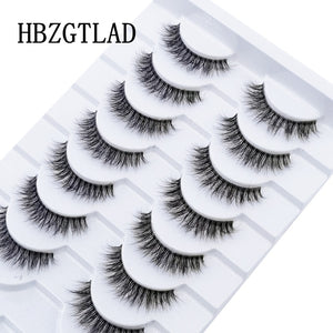 New 10pairs Mink Eyelashes Clear Band Eye Lashes Crisscross Transparent Band False Eyelashes Handmade Dramatic Lashes Upper Lash