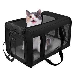 Cat Backpack Carrier Portable Transport Bag Soft Sided Airline Approved Pet Travel Carrier For Cats Reflective Tapes Handbag