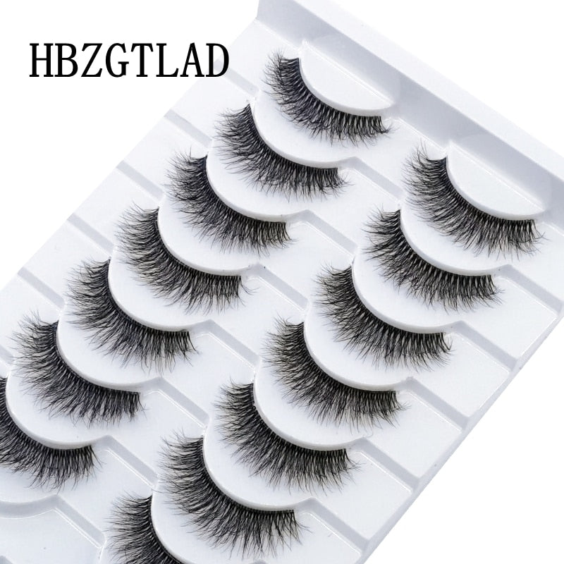 New 10pairs Mink Eyelashes Clear Band Eye Lashes Crisscross Transparent Band False Eyelashes Handmade Dramatic Lashes Upper Lash