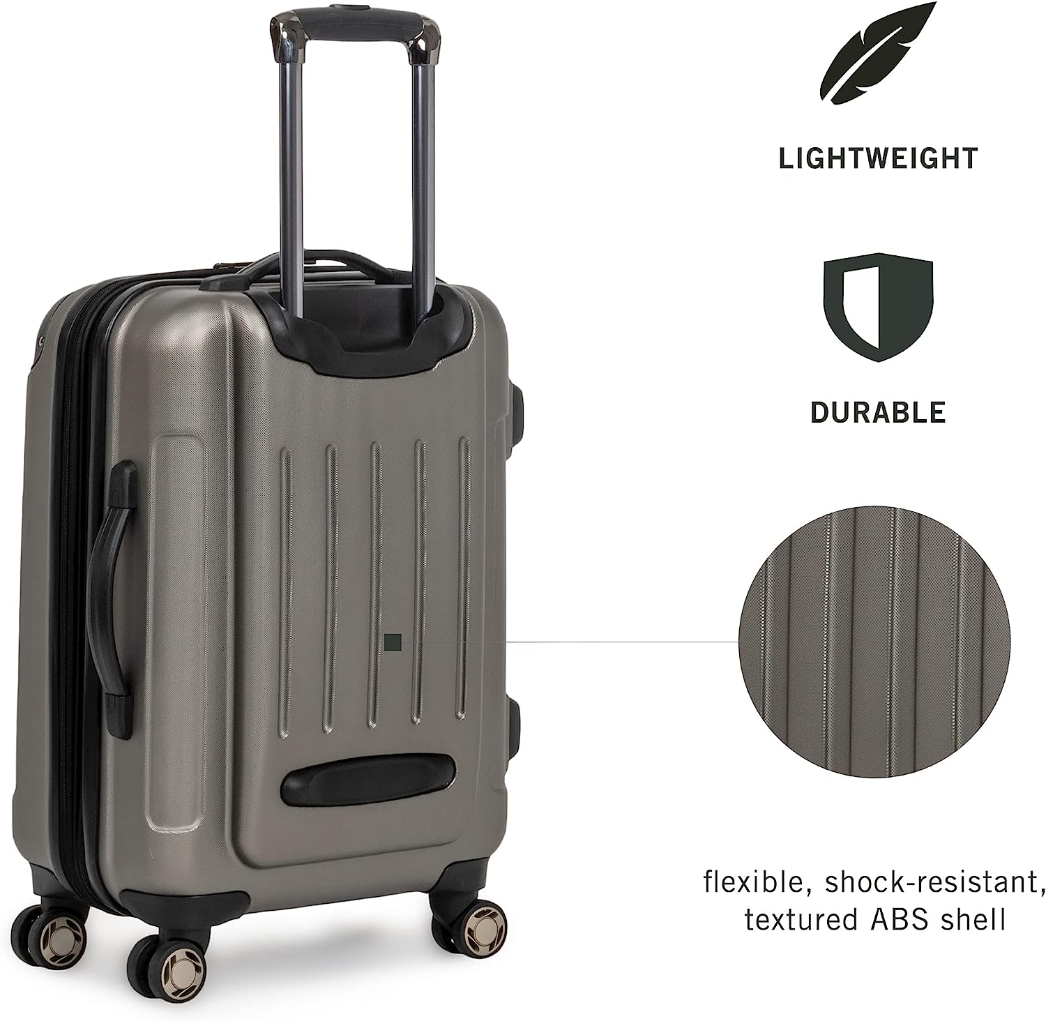 Kenneth Cole REACTION Renegade Expandable Luggage Lightweight Hardside 8-Wheel Spinner Travel Suitcase Bag