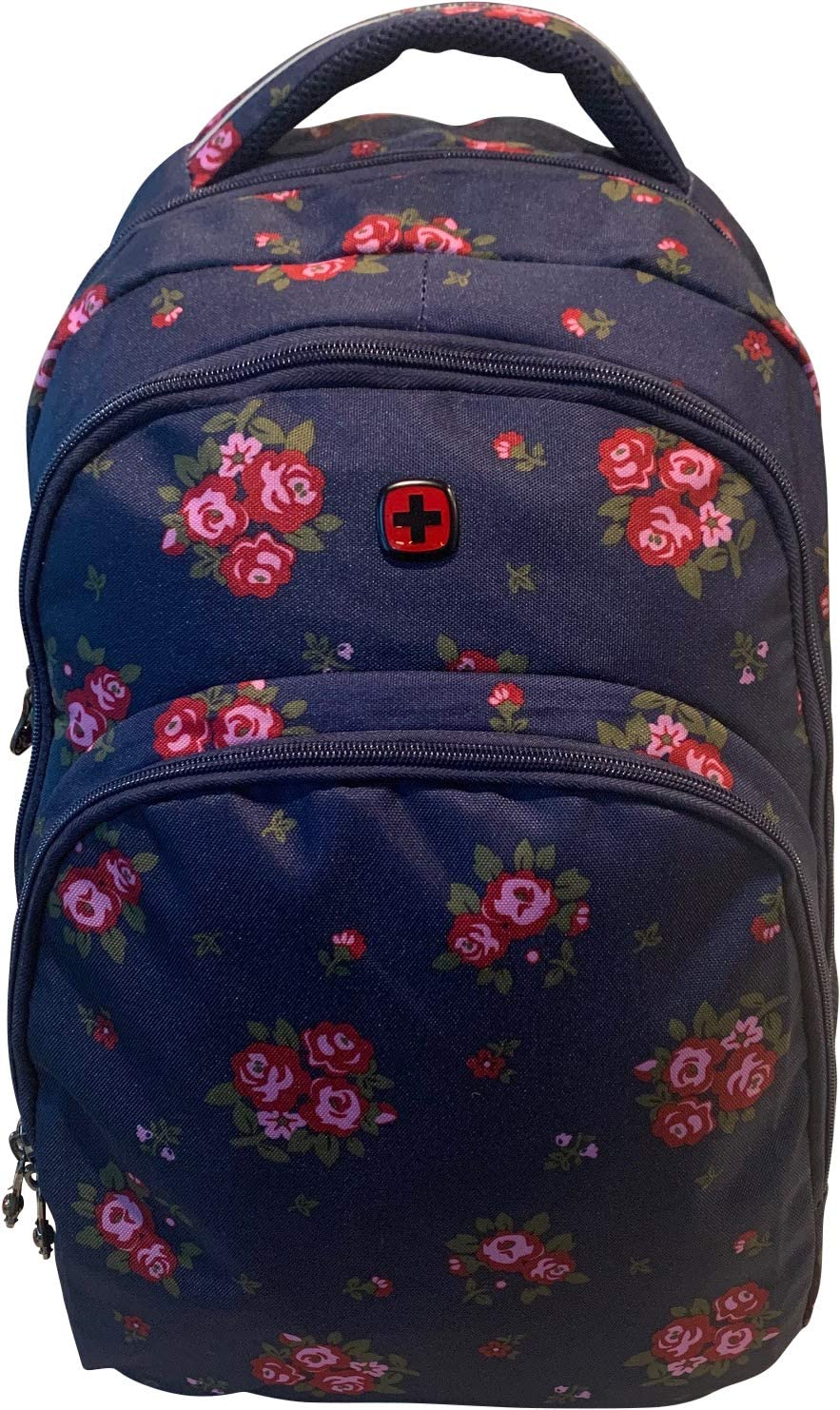 Wenger Upload Backpack With 16" Laptop Pocket And Tablet Pocket, Navy Floral Print