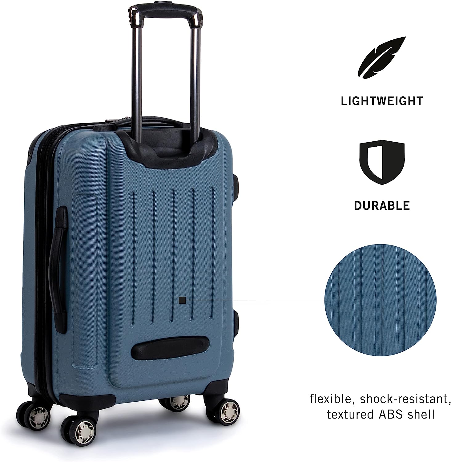 Kenneth Cole REACTION Renegade Expandable Luggage Lightweight Hardside 8-Wheel Spinner Travel Suitcase Bag