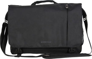 Heritage Travelware Streeterville 1680d Polyester Dual Compartment 15.6" Flapover Laptop Messenger Bag, Black